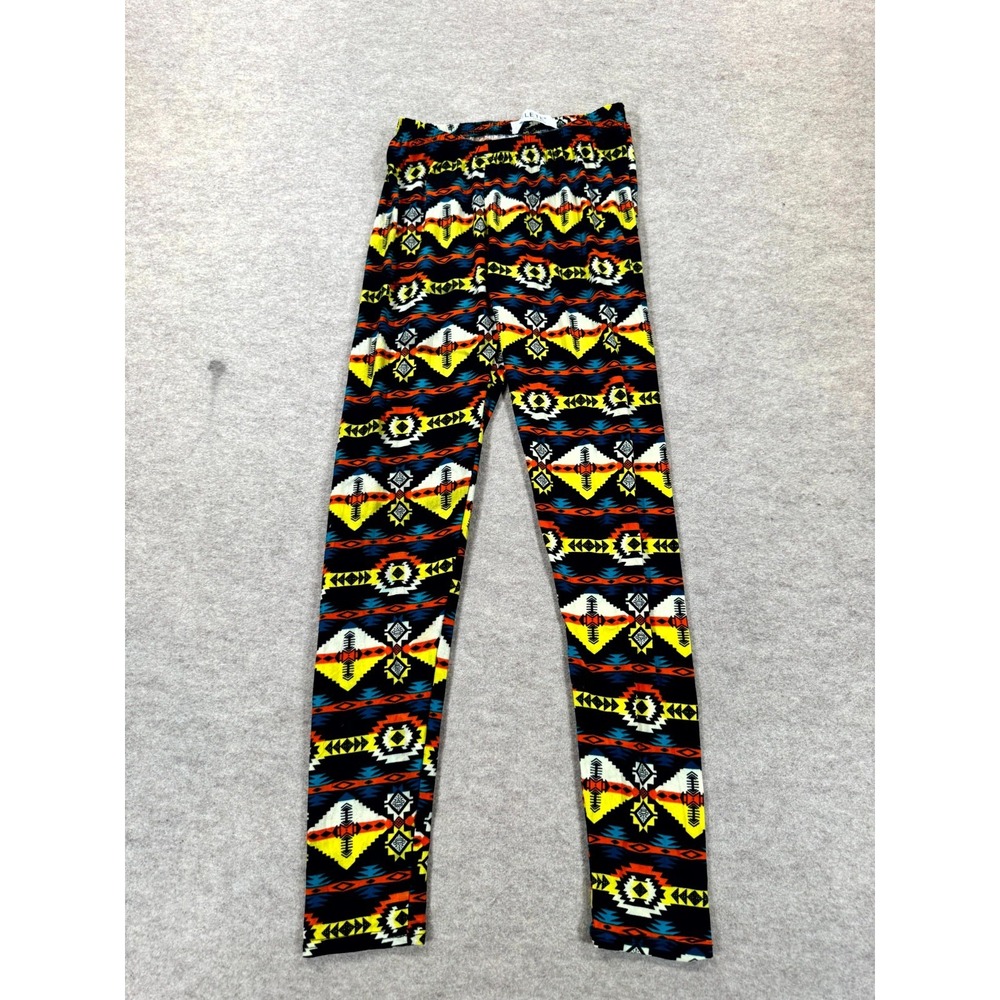 Yelete Leggings Womens One Size Multicolor Southwestern Tribal Print Stretch